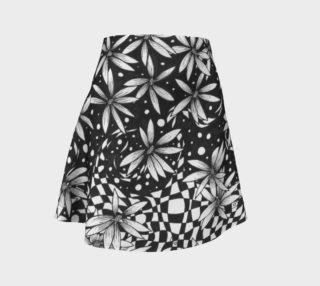 Fractal Floral Sacred Geometry Flare Skirt preview