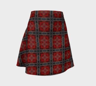 London Red Telephone Box Tartan Flared Skirt preview