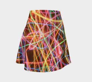 Christmas Light Trails Flare Skirt preview