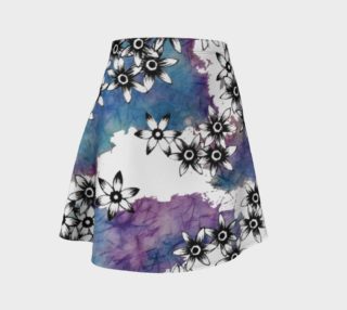 Watercolor Batik & Monochrome Garden Skirt  preview