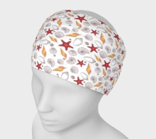 Red Starfish And Gold Shells Headband preview