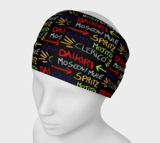 Aperçu de Alcoholic Beverages Words Pattern Headband