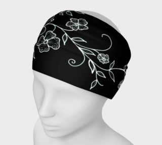 Black and White Floral Ornaments Headband  preview