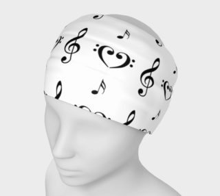 Aperçu de Black on White Musical Headband