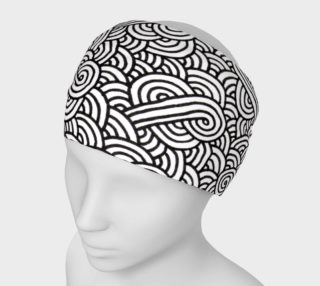Black and white swirls doodles Headband preview