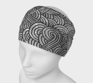 Grey and black swirls doodles Headband preview