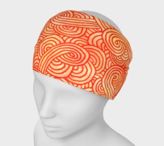 Orange and red swirls doodles Headband preview