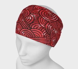 Red and black swirls doodles Headband preview