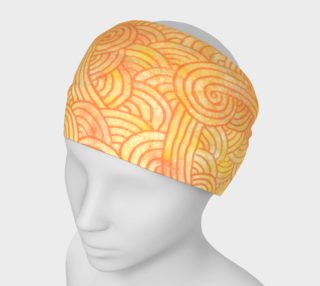 Yellow and orange swirls doodles Headband preview