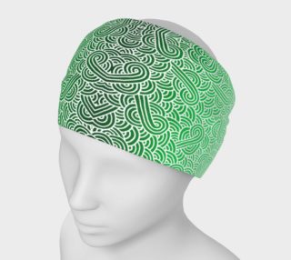 Ombre green and white swirls doodles Headband preview