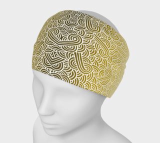 Ombre yellow and white swirls doodles Headband preview