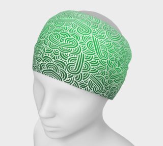 Ombre green and white swirls doodles Headband preview