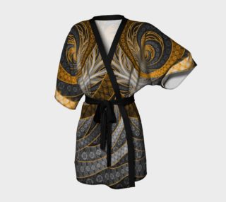 Golden Ebony Fractalite Samurai Kimono by Lux Voir preview