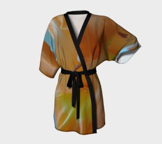 Peach Gladiolus Kimono Robe preview