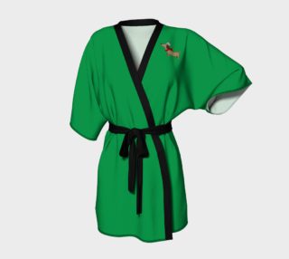 Aperçu de Dachshund Through the Snow Kimono Robe