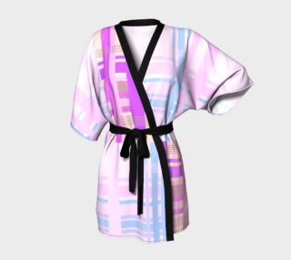 Pink Plaid Patches Kimono preview