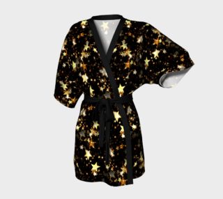 black gold stars kimono preview