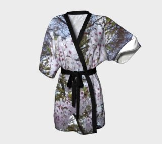 Japan's sweet sakura on Kimono Robe. preview
