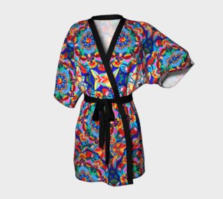 mandala blue draped kimono preview