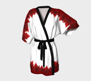 Red Maple Leaf Robes Beautiful Canada Kimono Robes preview