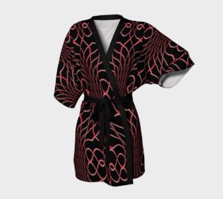 Aperçu de Black and Red Pineapple Twist Kimono