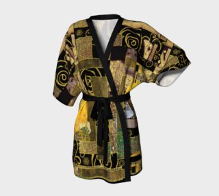 Black Gold Klimt Kimono Robe preview