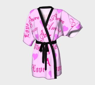 Language of Love in Pink on Pink Kimono preview