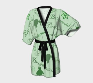 Bridesmaid in Seafoam Green on Green Kimono preview