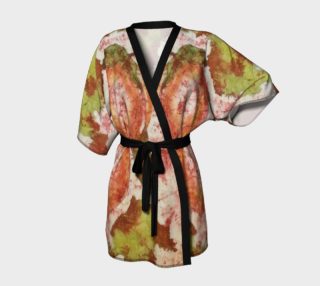 Really Love Your Peaches Watercolor Batik Kimono Robe preview