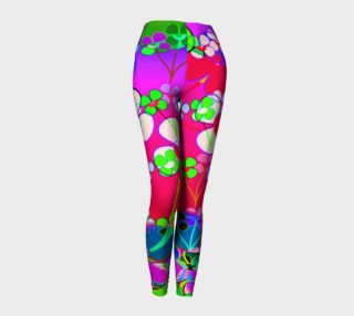 Abstract Colorful Flower Pink Background Art Leggings  preview