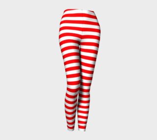 Aperçu de Sweet Stripes Leggings Red and White