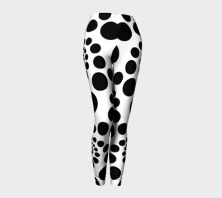 Aperçu de Spiral Dots Leggings Black and White