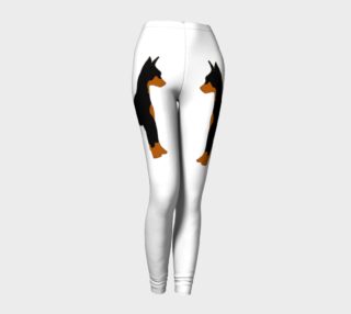 Miniature Pinscher Black and Rust Silhouette Leggings preview