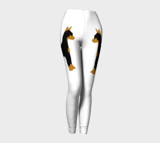 Miniature Pinscher Black and Tan Silhouette Leggings preview
