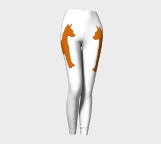 Miniature Pinscher Stag Red Silhouette Leggings preview