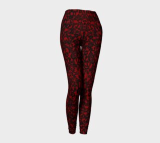 Scarlet Red and Black Lace Vampire Goth Leggings preview