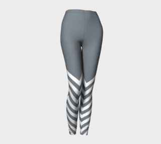 Cool Grey Chevrons with Block Color Top Leggings preview