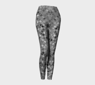 Grey and Silver Tile Pattern Leggings preview