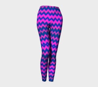 Pink and Blue Ombre Chevron Leggings preview