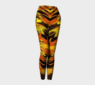 Orange Tiger Abstract Leggings by Amelia Carrie preview