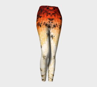 Red, White, Gold Abstract Leggings preview