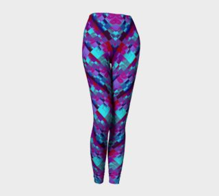 Colorful Geometric Blue Purple Red and Turquoise Leggings preview