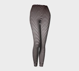 Scalloped Pattern Black and White Leggings preview