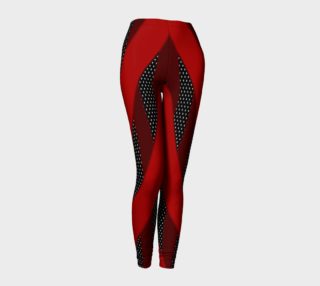 Optical Illusion Red Stripe Leggings preview