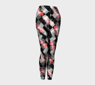 Red Industrial Plaid Goth Leggings  preview
