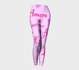 Language of Love in Pink on Pink Leggings preview
