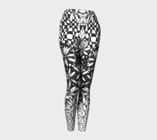 Floral Print Festival Clothing | Ombre Sacred Geometry Leggings | Monochrome Yoga Pants | Gradient Leggings | Sexy Yoga Pants | Ombre Pants preview