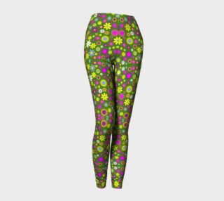 Green Floral Pattern Leggings preview