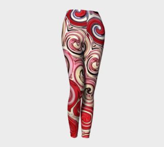 Swirl Me Pretty Pink Red Blue Leggings preview