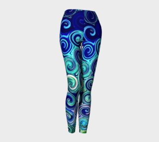 Blue Swirls Pattern Leggings preview